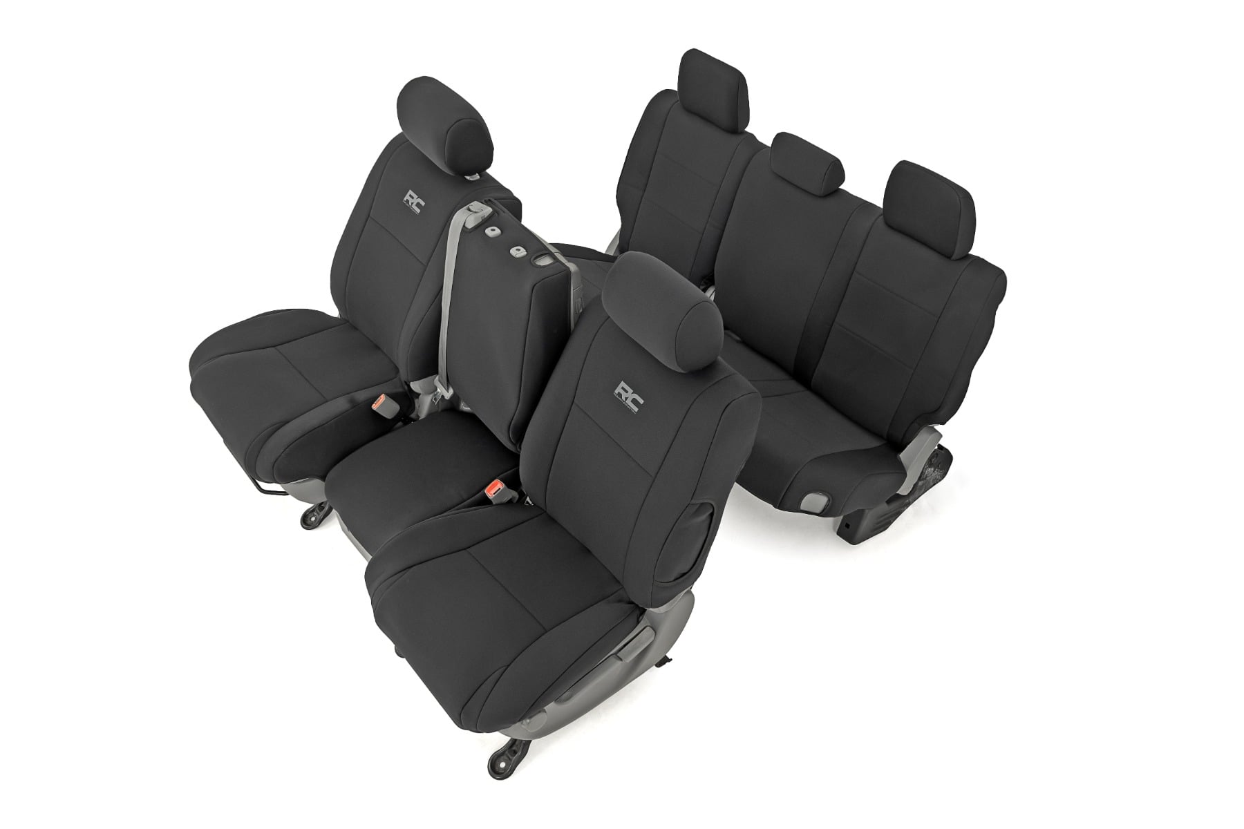 Seat Covers Black FR w/ Console Cover and Rear Toyota Tundra 2WD/4WD (07-13) Rough Country