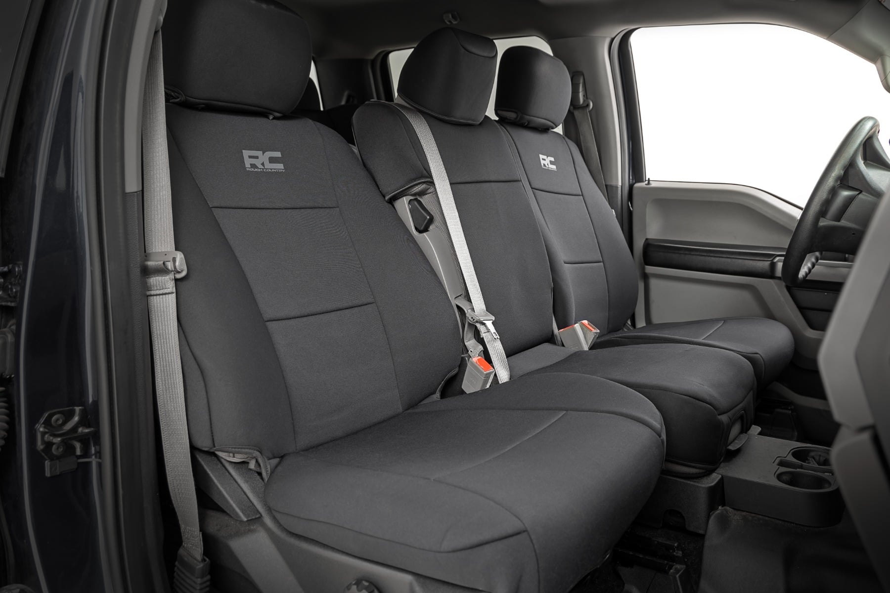 Seat Covers FR Bench and RR Bench Ford F-150/Lightning/F-250/F-350 (15-26) Rough Country