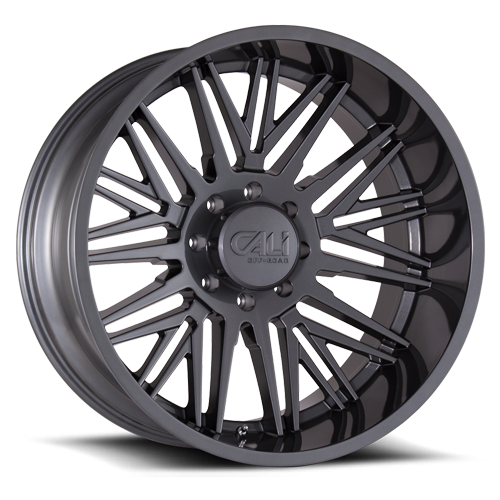 Cast Aluminum Wheels Rawkon 9109 SL 24x12 Graphite 8 On 165.1 Bolt Pattern -51 Offset Cali Offroad Wheels