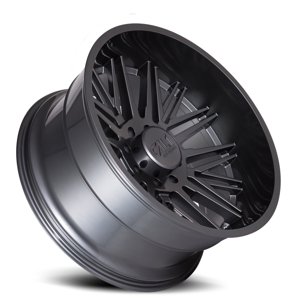 Cast Aluminum Wheels Rawkon 9109 SL 24x12 Graphite 8 On 165.1 Bolt Pattern -51 Offset Cali Offroad Wheels
