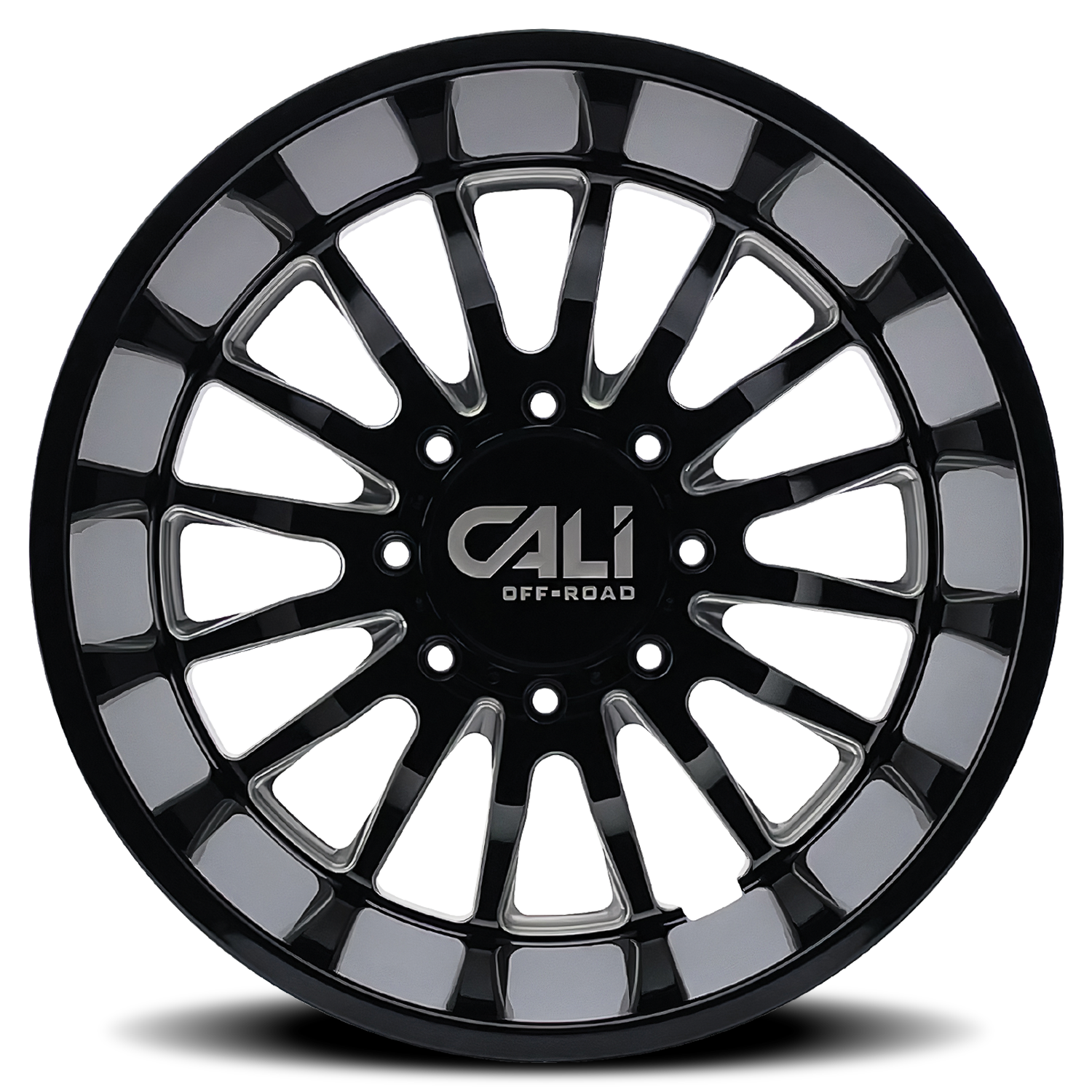 Dually Wheels Summit Dually 9110D GB 20x8.25 Milled Spokes Gloss Black 8 On 200 Bolt Pattern -232 Offset Cali Offroad Wheels