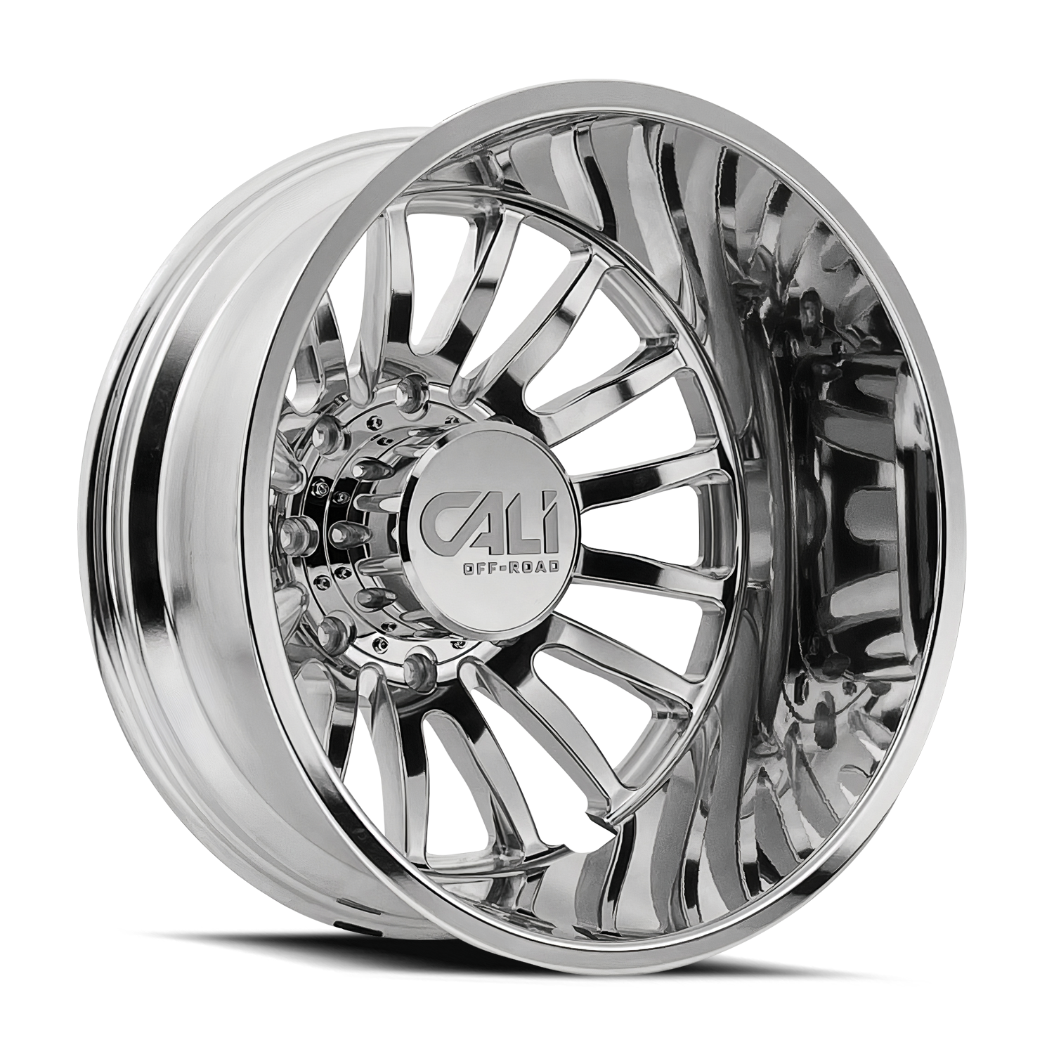 Dually Wheels Summit Dually 9110D PO 20x8.25 Milled Spokes Polished 8 On 200 Bolt Pattern -232 Offset Cali Offroad Wheels