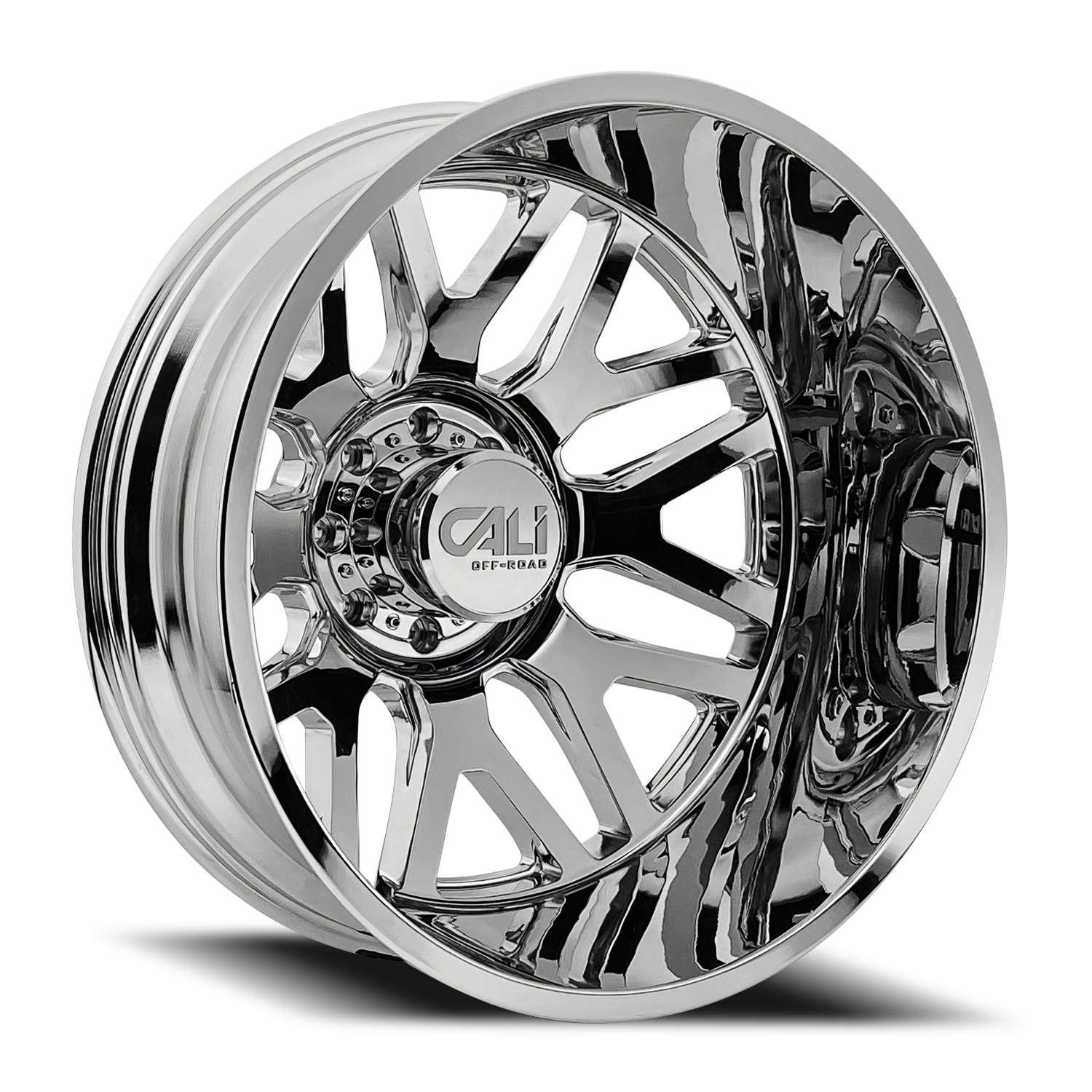 Dually Wheels Invader Dually 9115D CH 24x8.25 Chrome 8 On 200 Bolt Pattern -232 Offset Cali Offroad Wheels