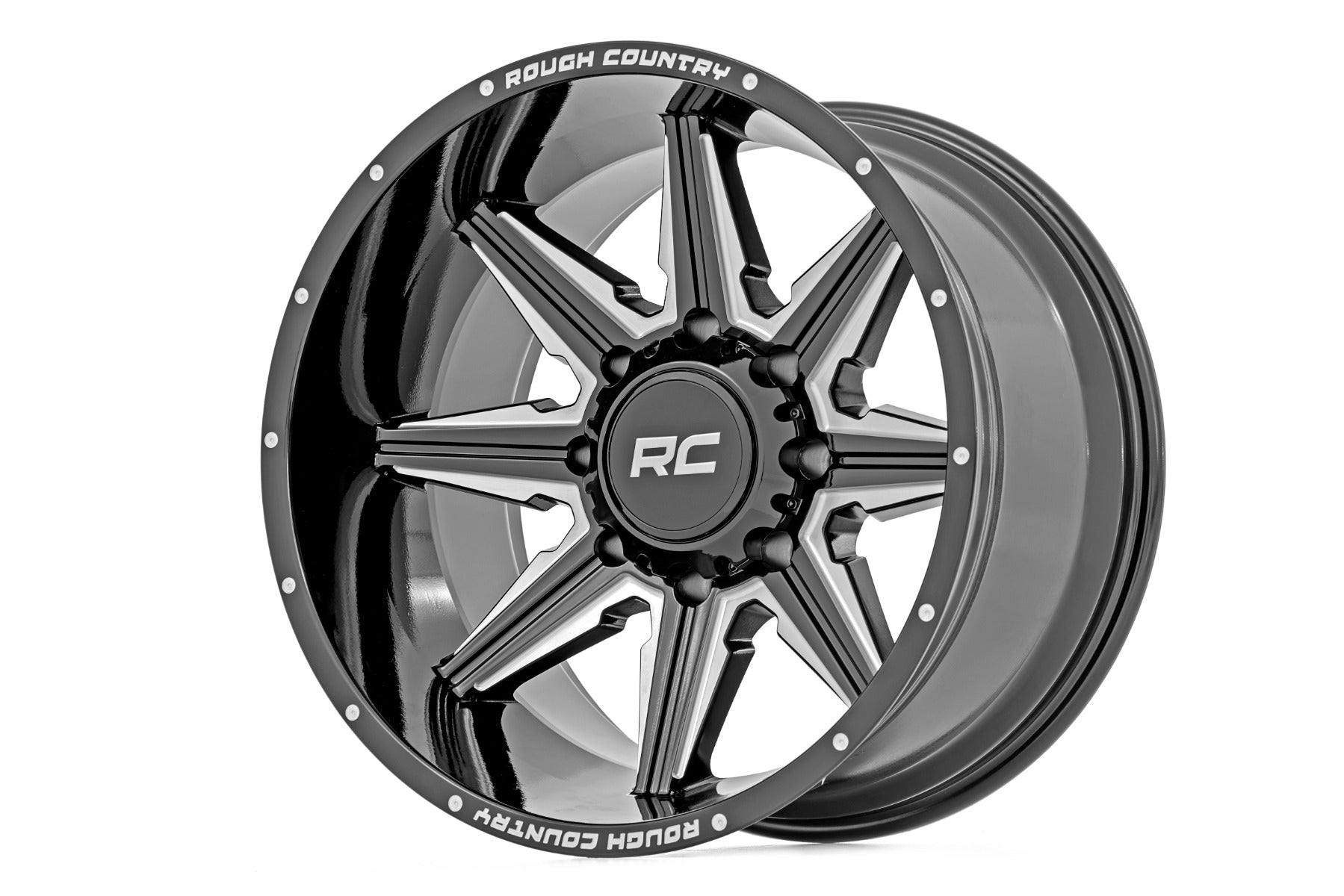91M Series Wheel One-Piece Gloss Black 20x12 Rough Country