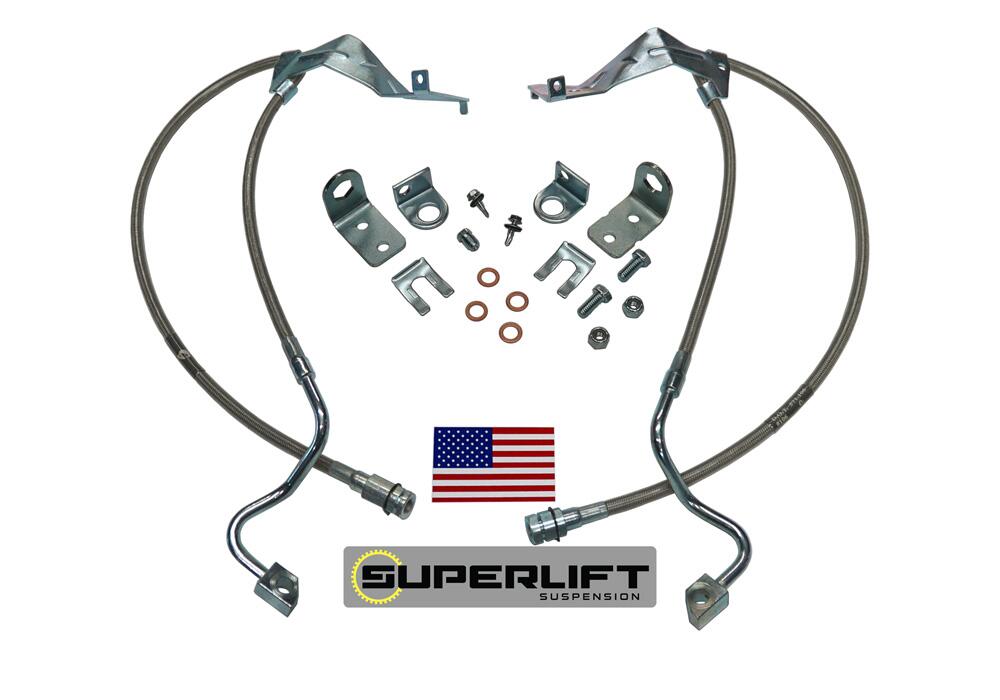 Bulletproof Brake Hose Front 2005-2007 Ford F-250 and F-350 with 4-8 Inch Lift Kit Superlift