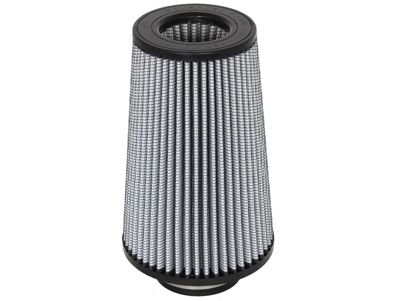 Afe Magnum FLOW universal air filter with an inverted design, featuring a conical shape and pleated metal mesh for enhanced airflow.