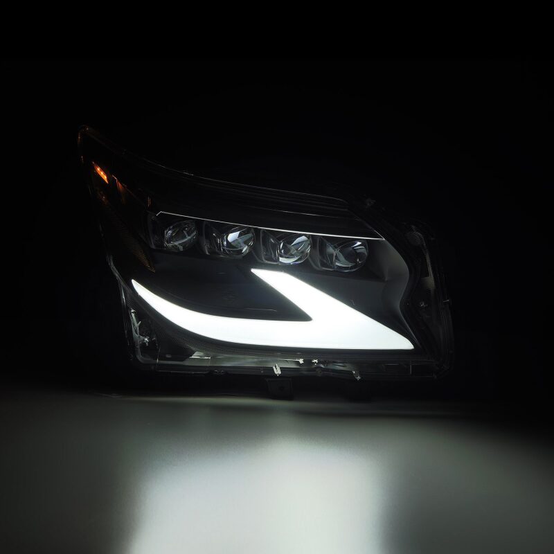 AlphaRex NOVA LED projector headlights for 14-19 Lexus GX 460, featuring a plank style design and sequential signal lights.