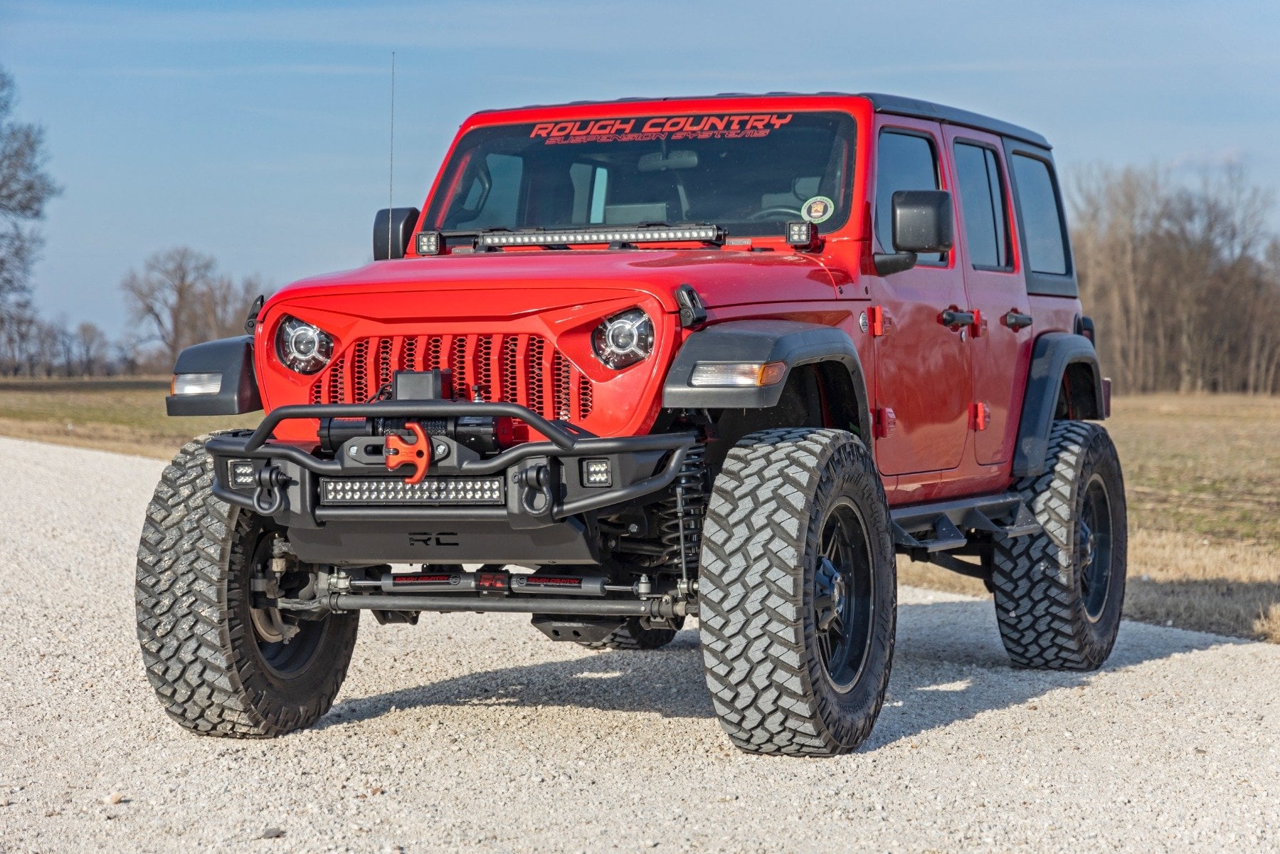 3.5 Inch Lift Kit C/A Drop FR D/S M1 Non-Rubicon Jeep Wrangler Unlimited (24-26) Rough Country