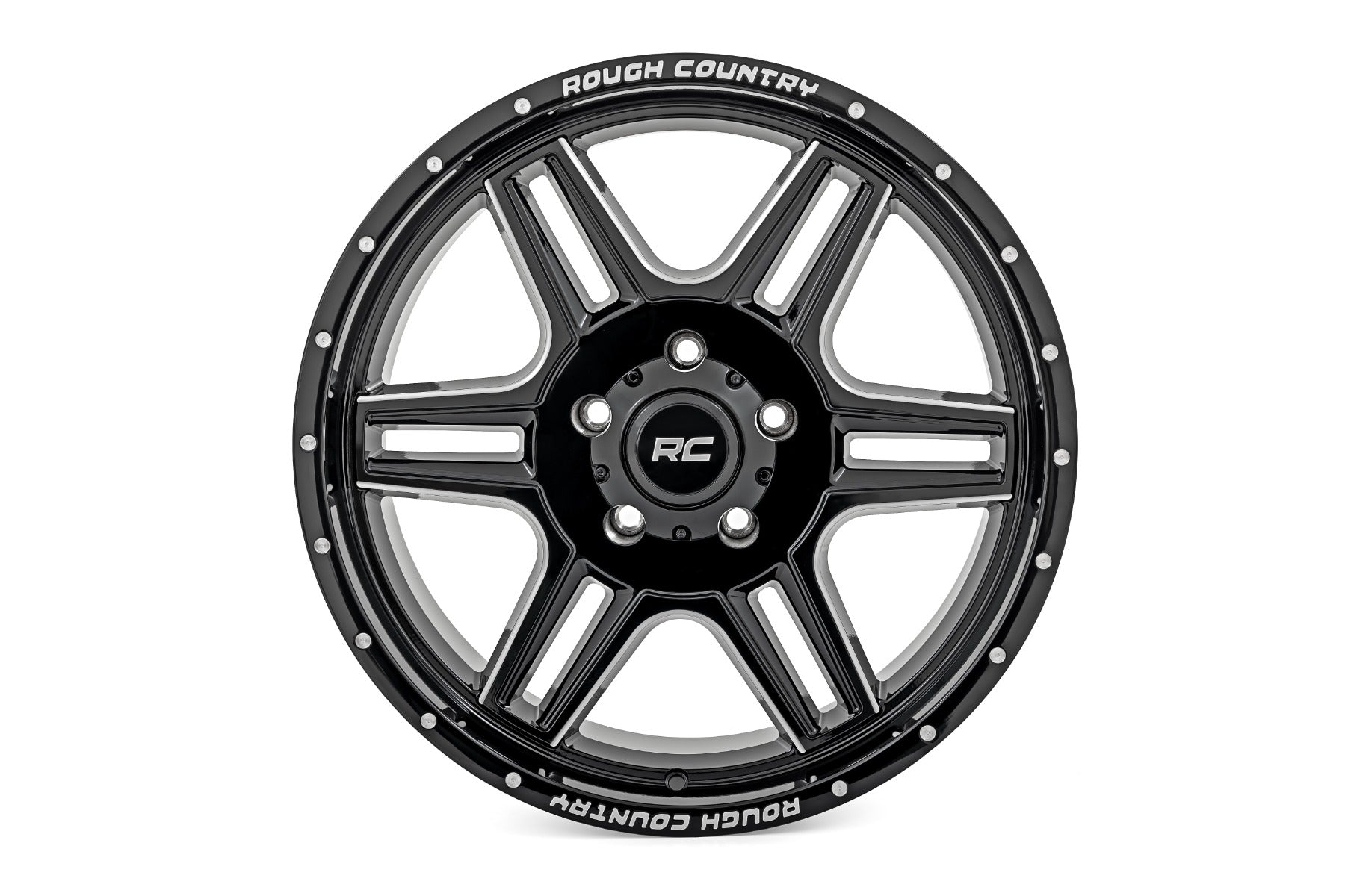 92 Series Wheel Machined One-Piece Gloss Black 18x9 Rough Country