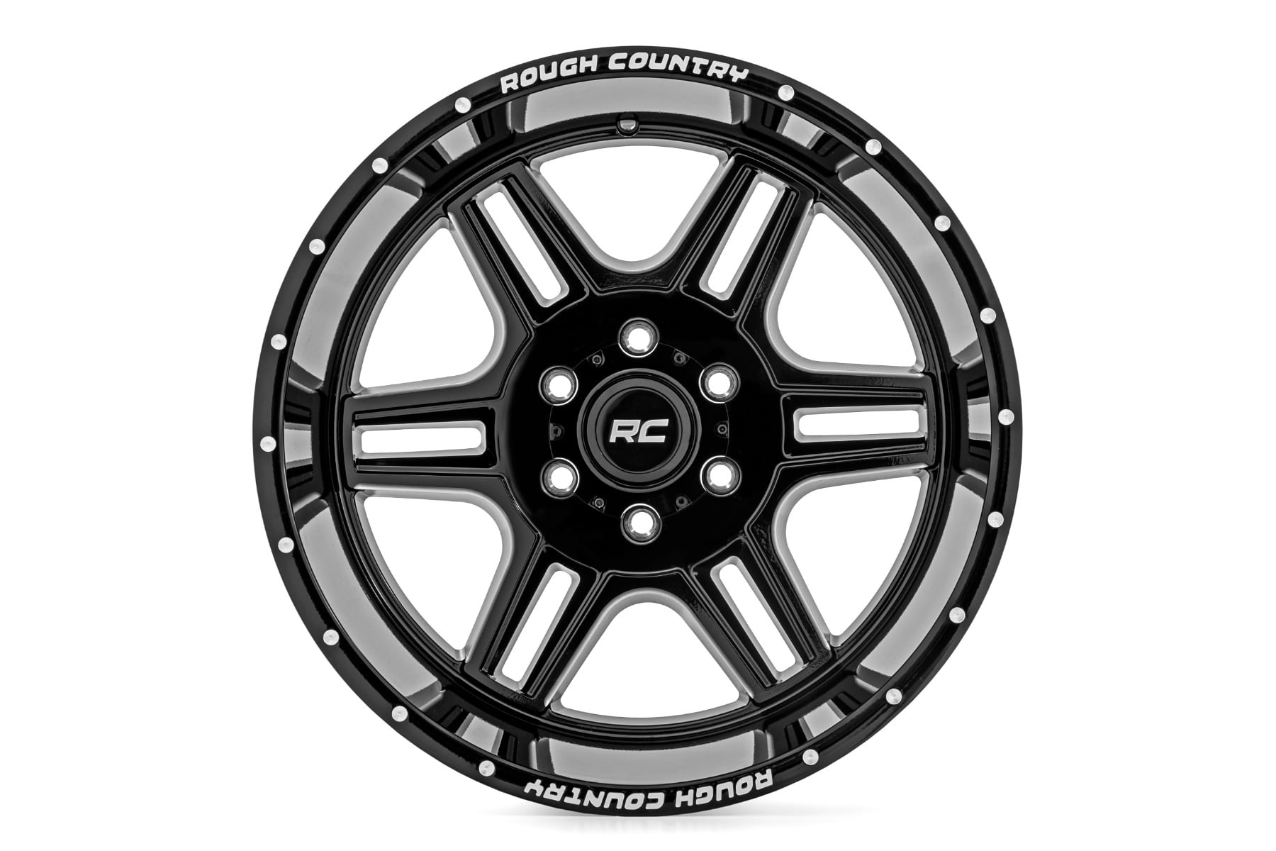 92 Series Wheel Machined One-Piece Gloss Black 18x9 Rough Country