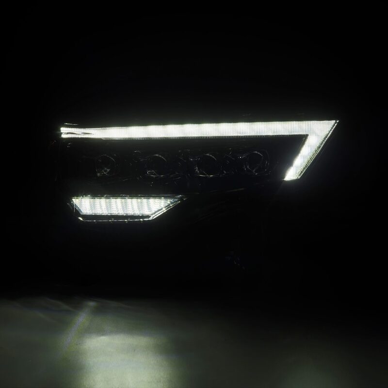 AlphaRex NOVA LED projector headlights for 2014-2022 Toyota 4Runner with sequential signal and daytime running lights.