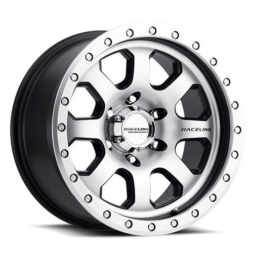 Aluminum Wheels 17x9 Avenger 929M Machined Silver 20 Offset 8 on 165.1 Bolt Pattern 130.81 Bore Raceline