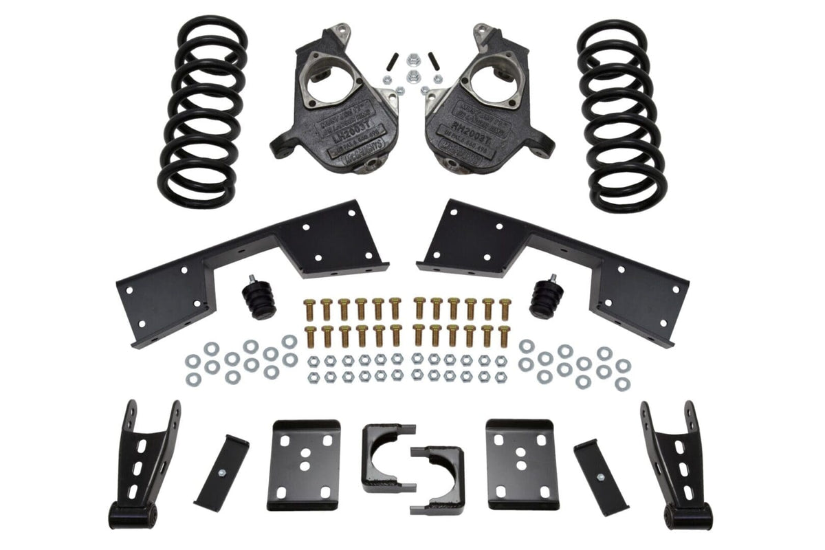 McGaughy's 5/7 Inch Spindle/Flip Kit Lowering Kit 1999-2000 Silverado/Sierra 1500 2WD Extended/Crew Cab with T-Style Spindles