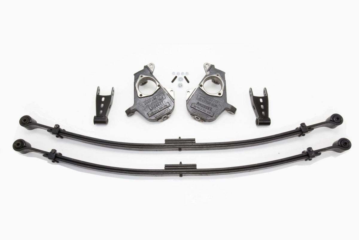 McGaughy's 2/4 Inch Spindle/Leaf Spring Lowering Kit 1999-2006 Silverado/Sierra 1500 2WD with C-Style Spindles