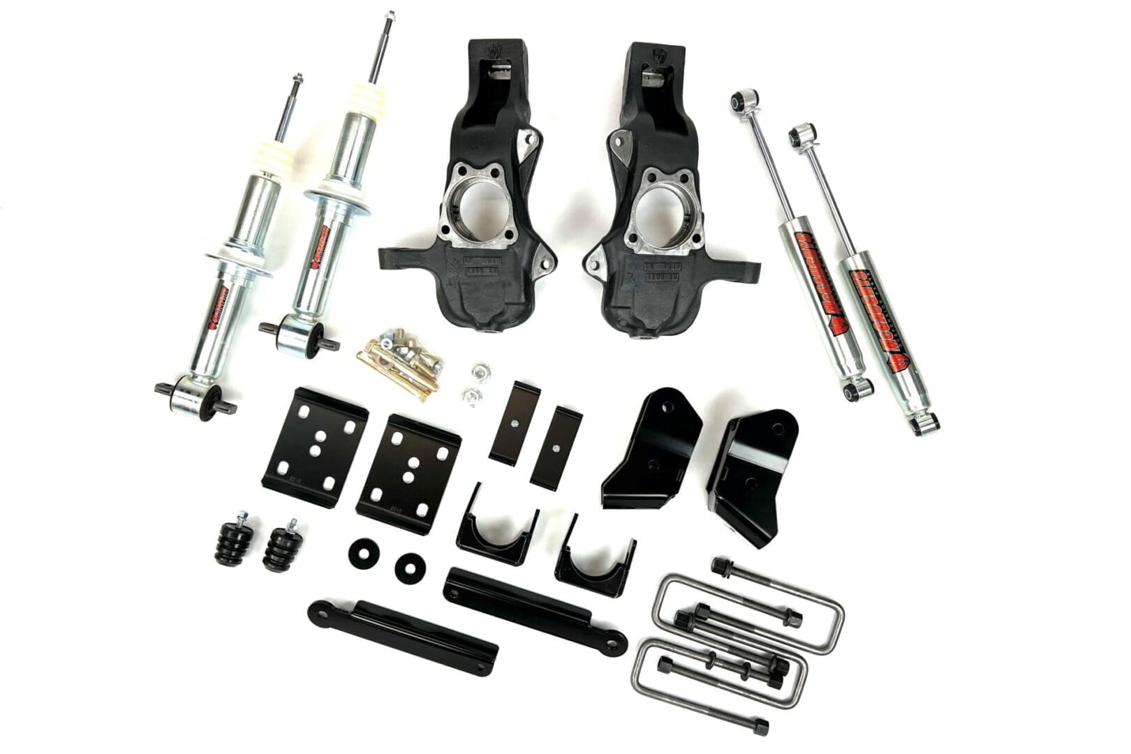 McGaughy's 2.5/4 Inch Spindle/Flip Kit Lowering Kit 2019-2026 Silverado/Sierra 1500 2WD/4WD