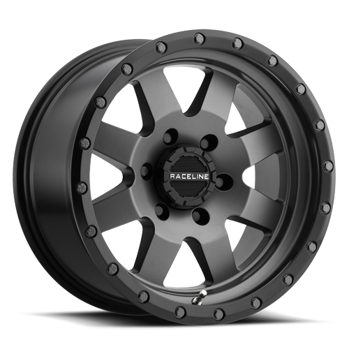 Aluminum Wheels 18x9 Defender 935G Gunmetal Gray Multi Spoke -12 Offset 6 on 139.7 Bolt Pattern 107.95 Bore Raceline