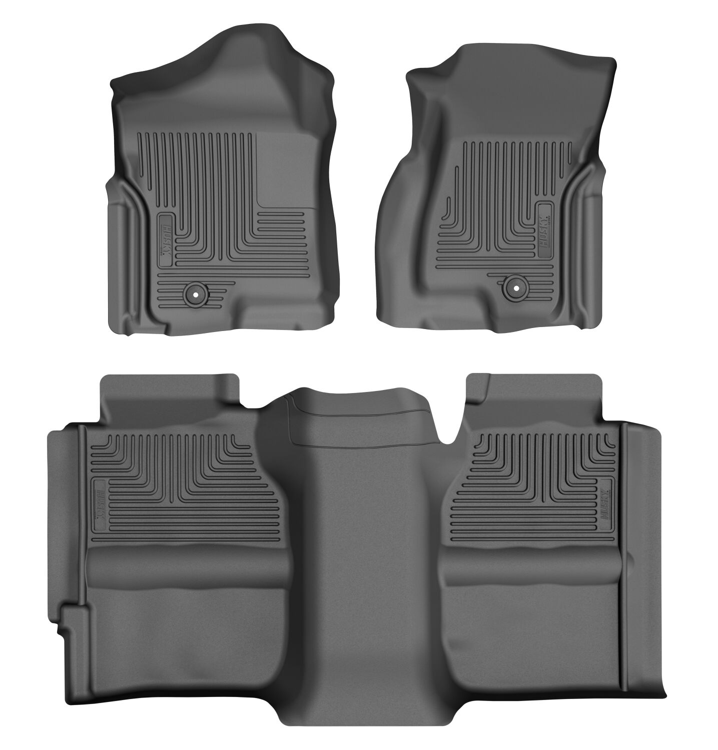 Weatherbeater Front & 2nd Seat Floor Liners For 1999-2007 Silverado/Sierra 1500/2500 HD/3500 Husky Liners