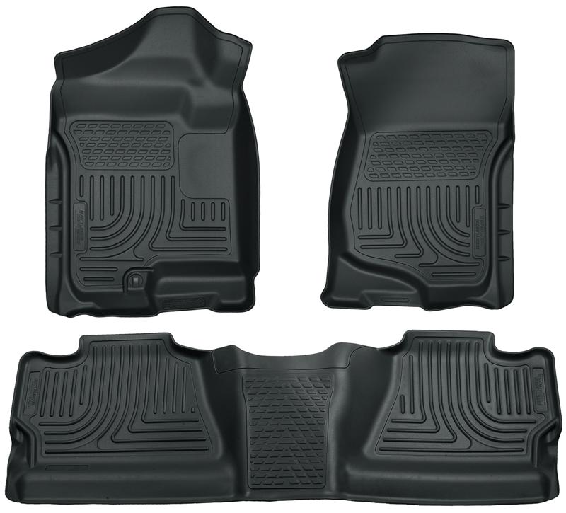 Husky Liners 07-12 Chevy Silverado/GMC Sierra Crew Cab WeatherBeater Combo Gray Floor Liners