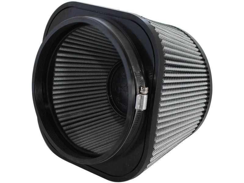 Universal air filter with a cylindrical design, featuring a durable metal mesh and rubber base for enhanced airflow.