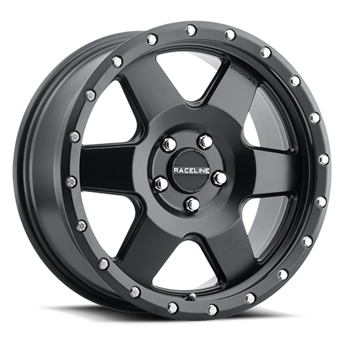 Aluminum Wheels 17x8 Boost 946B Satin Black 6 Spoke 35 Offset 5 on 108 Bolt Pattern 72.62 Bore Raceline