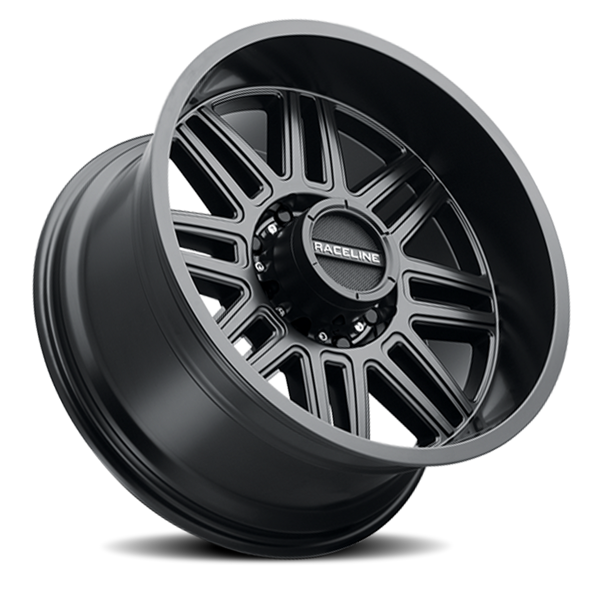 Aluminum Wheels 17x9 Split 948B Satin Black 18 Offset 8 on 180 Bolt Pattern 124.2 Bore Raceline