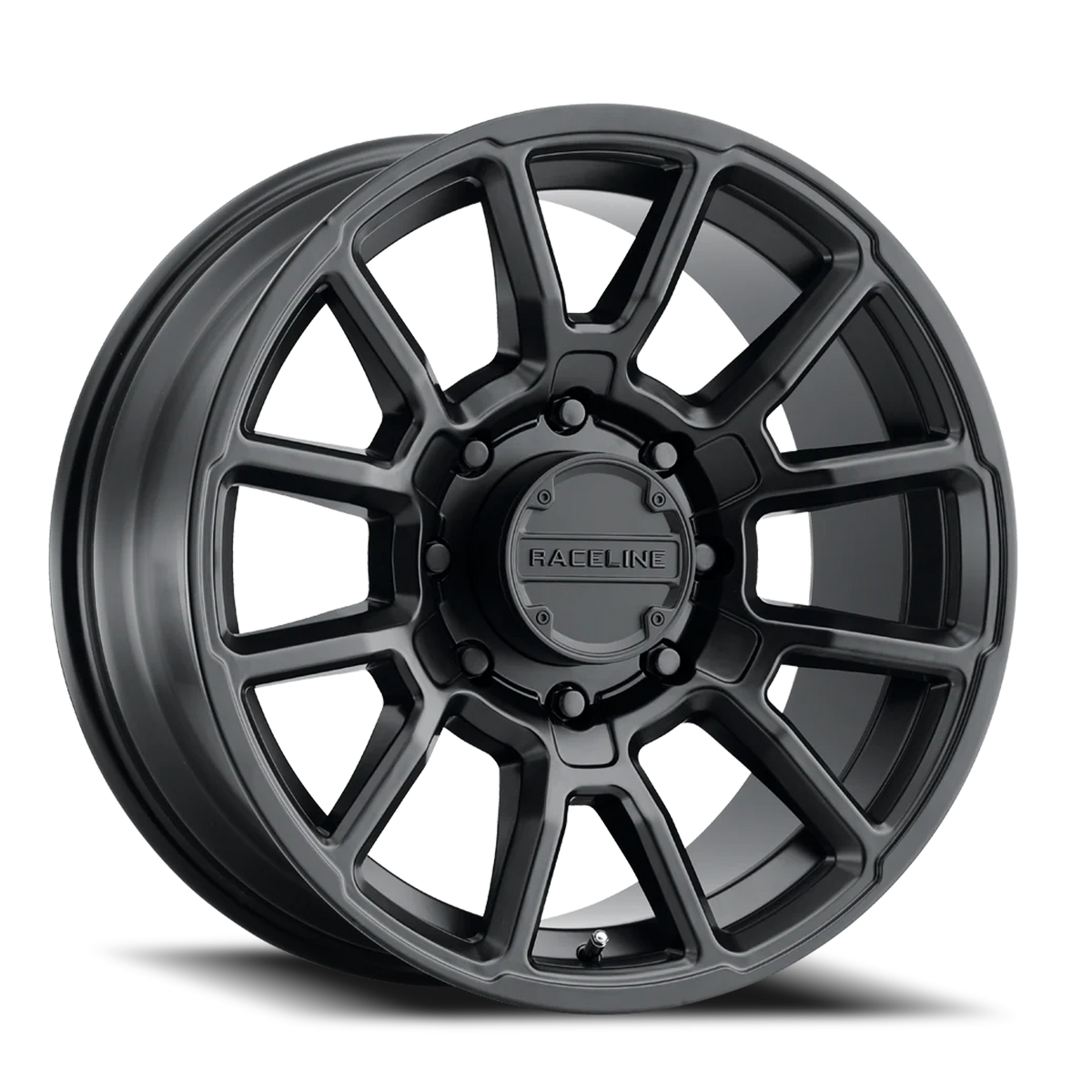 Aluminum Wheels 20x9 Gauge 950B Satin Black Multi Spoke 12 Offset 8 on 170 Bolt Pattern 125.2 Bore Raceline