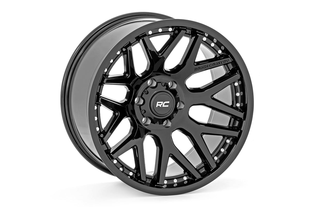 95 Series Wheel One-Piece Gloss Black 22x10 Rough Country