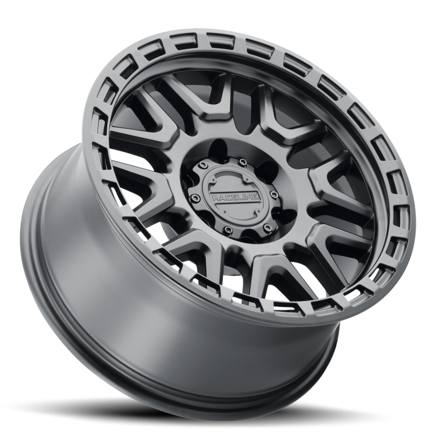 Aluminum Wheels 17x9 Krank 953B Satin Black -12 Offset 8 on 170 Bolt Pattern 125.2 Bore Raceline