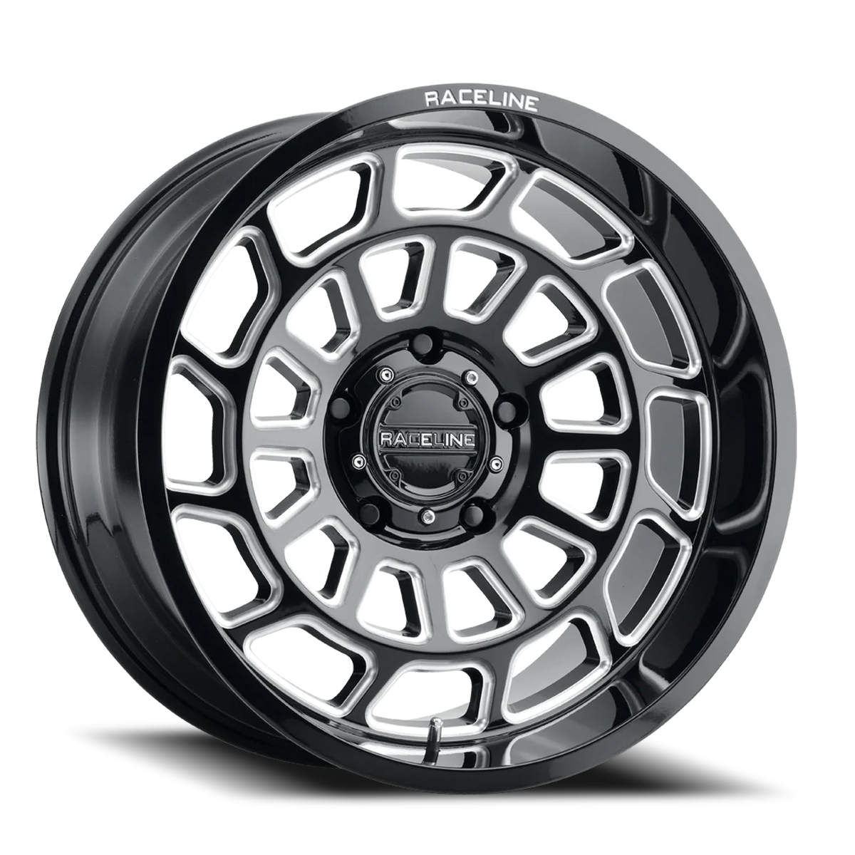 Aluminum Wheels 22x12 Warp 955M Milled Gloss Black -44 Offset 6 on 135 Bolt Pattern 87.1 Bore Raceline