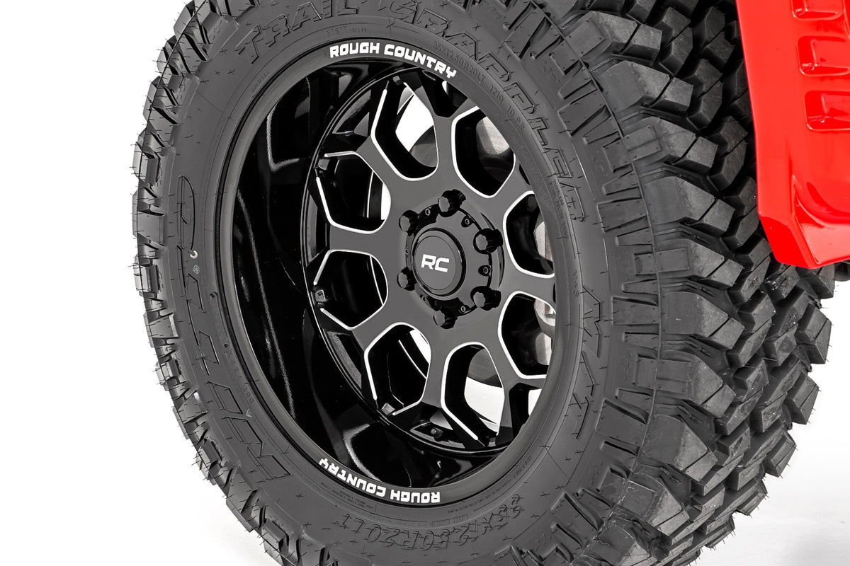 96 Series Wheel One-Piece Gloss Black 20x10 Rough Country