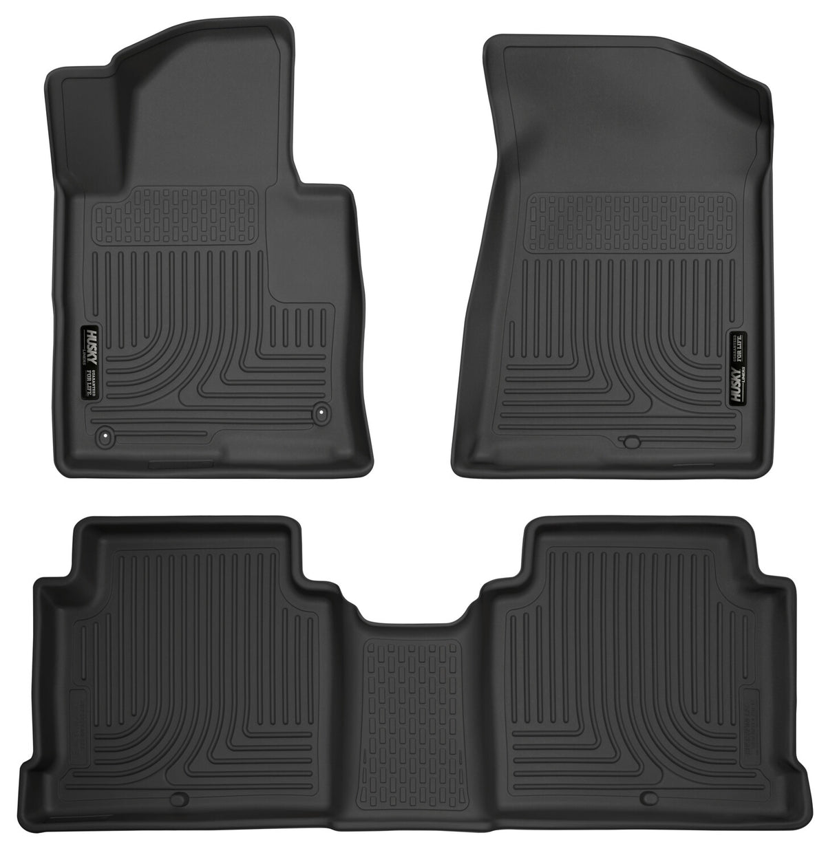 Weatherbeater Front & 2nd Seat Floor Liners Black 25-26 Toyota 4Runner Full Hybrid EV-Gas (Fhev) / Toyota 4Runner Gas Husky Liners