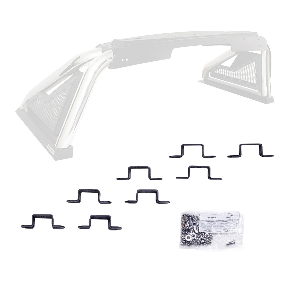 Sport Bar 2.0 Three Inch Cube Light Bracket Kit Textured Black 2007-2021 Toyota Tundra 2009-2023 Dodge Ram 1500/2500/3500 Go Rhino