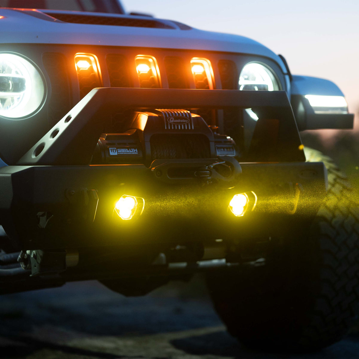 KC Flex Era 3 LED DM SAE Fog 2- Light Master Kit 10-24 Jeep JK JL JT Aftermarket KC HiLiTES