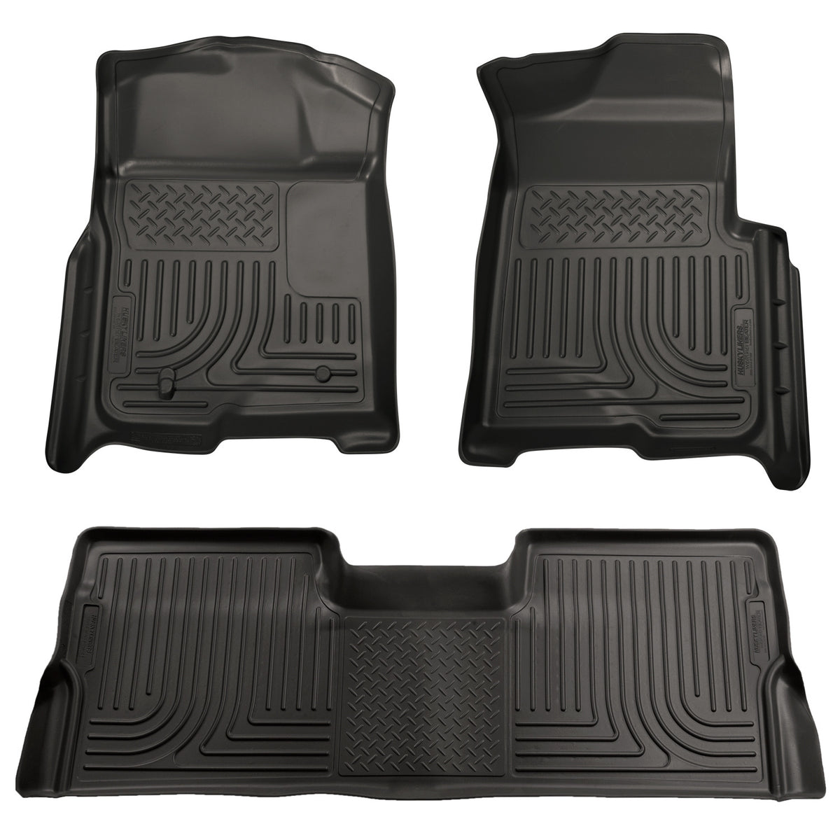Weatherbeater Front & 2nd Seat Floor Liners (Footwell Coverage) For 2008-2010 F-250/F-350 Super Duty Husky Liners