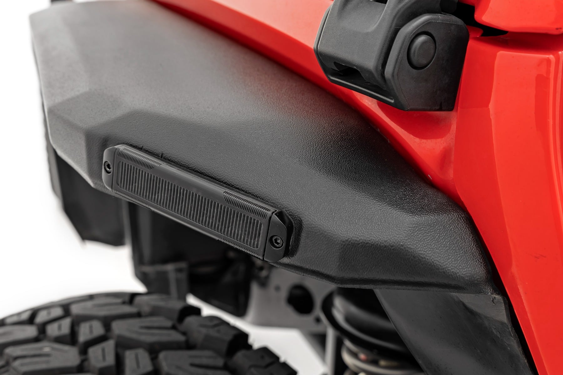High Clearance LED Flat Fender Flare Kit UV Treated Jeep Wrangler JL (18-24) Rough Country