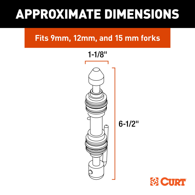 CURT Quick-release Bike Mount Accessory for Model 18123 Roof Rack Model 18125