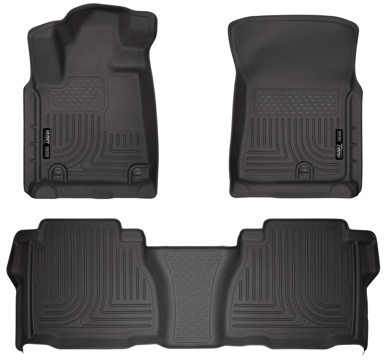 Weatherbeater Front & 2nd Seat Floor Liners (Footwell Coverage) For 2014-2021 Tundra Crew Cab Husky Liners