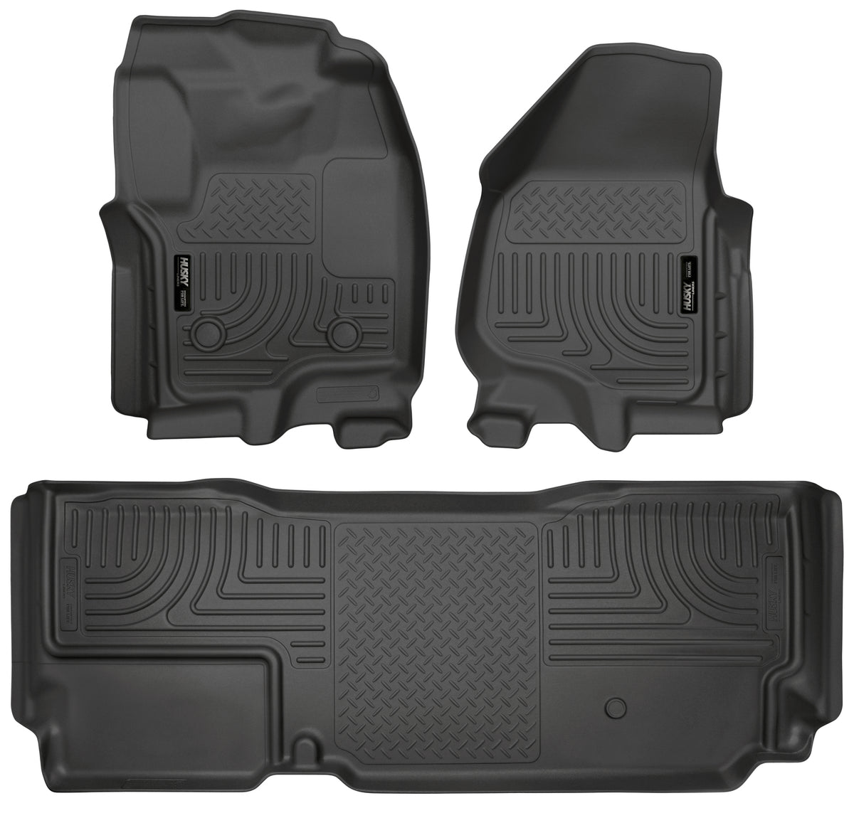 Weatherbeater Front & 2nd Seat Floor Liners (Footwell Coverage) For 2012-2016 F-250/F-350 Super Duty Husky Liners