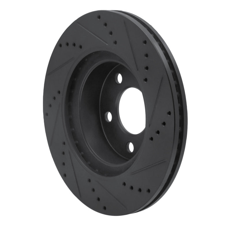 R1 01-11 Ford Ranger (USA/Canada) Front Left Drilled & Slotted Black Brake Rotor