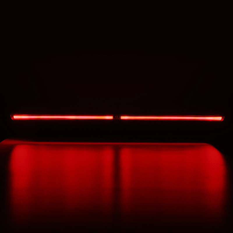 AlphaRex 22-24 Toyota GR86 LUXX LED trunk center light in vivid red, designed for enhanced visibility and style.