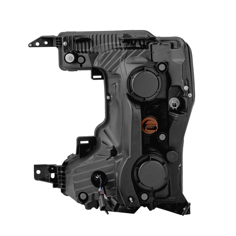 AlphaRex 20-22 Ford F150 Pro-Series projector headlights in black with activation light, sequential signal, and DRL features.