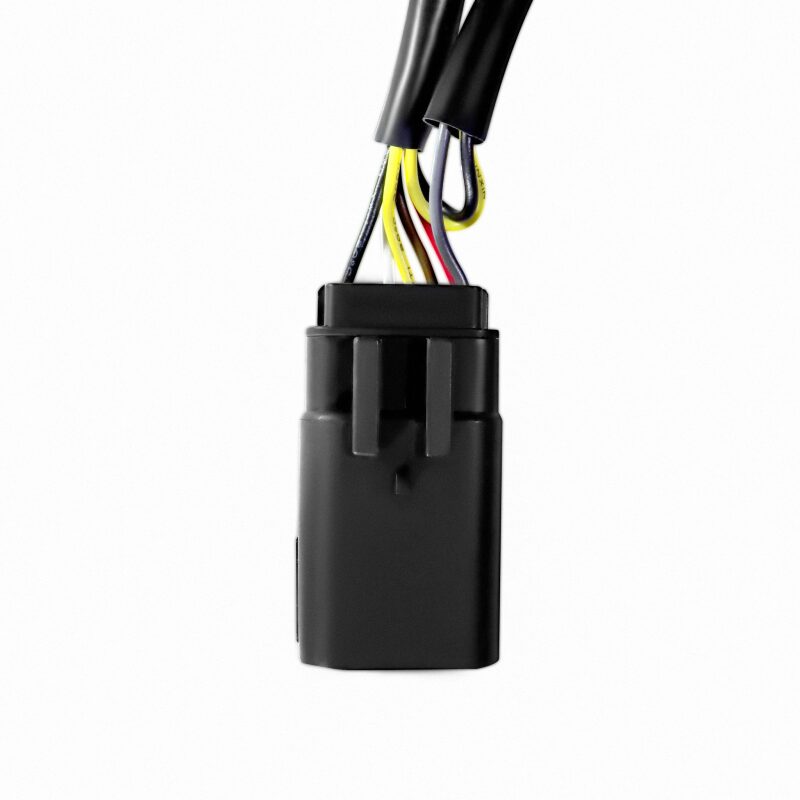 AlphaRex 19-21 Dodge Ram 1500 Luxx-Series LED tail light connector, featuring multiple colored wires for installation.
