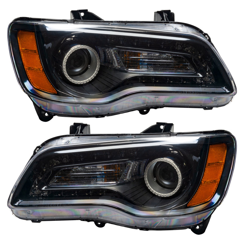 Oracle 11-14 Chrysler 300C SMD HL - Black - NON HID - ColorSHIFT