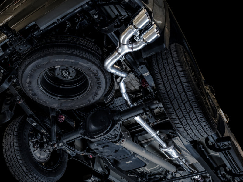 AWE Tuning 4th Gen GM 1500 5.3L 0FG Cat-Back Dual Side Exit (Flat Bumper) - Chrome Tips