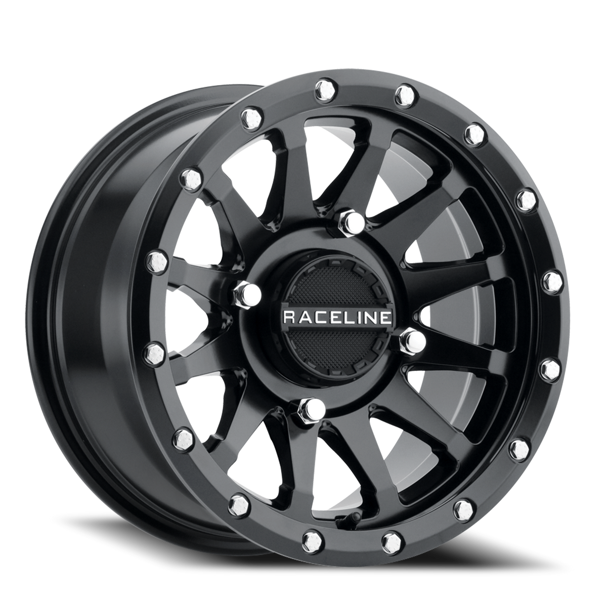 Aluminum Wheels 17x7 Trophy Simulated Beadlock UTV A95B Milled Satin Black 10 Offset 4 on 137 Bolt Pattern Raceline