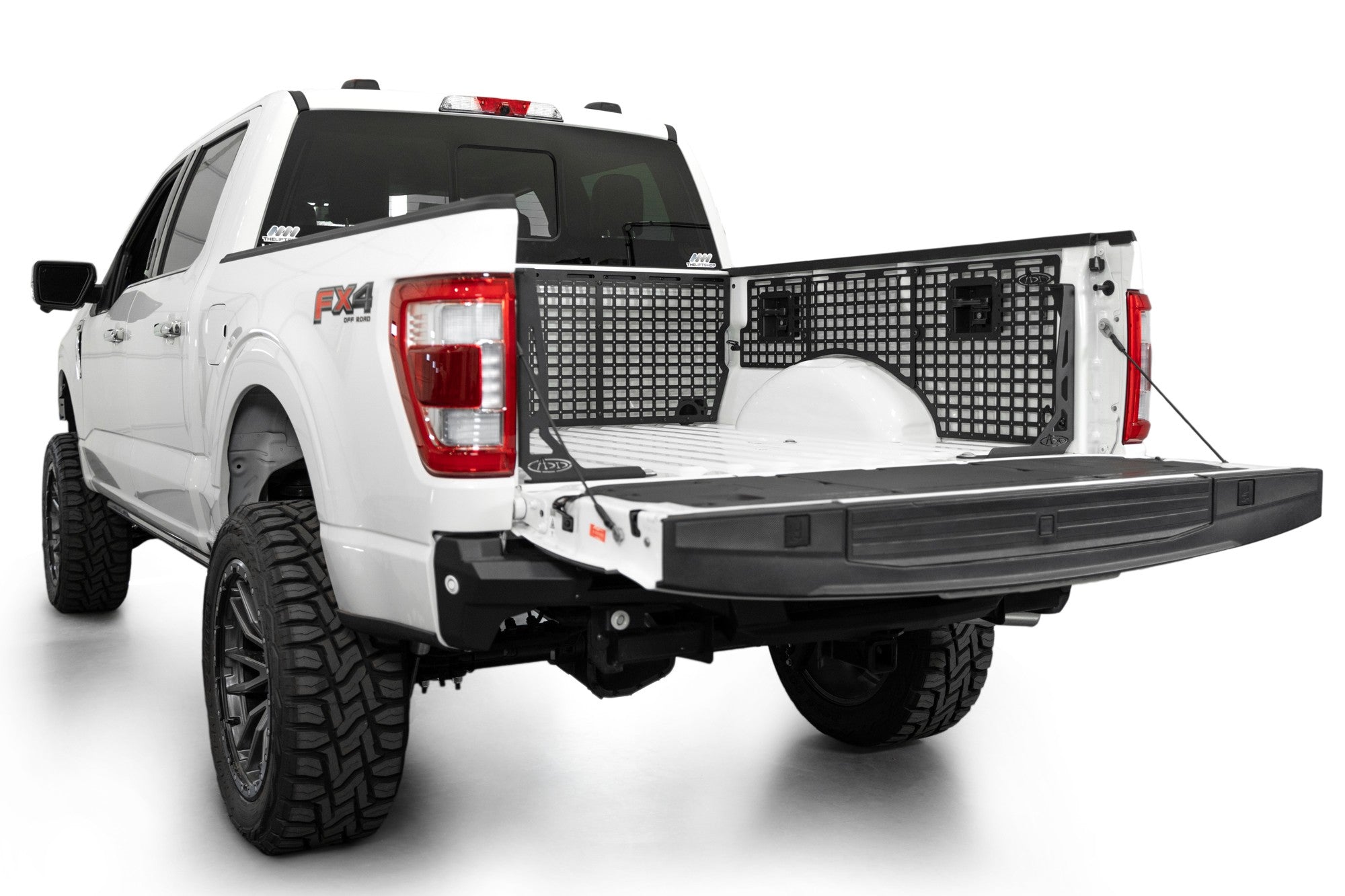 2021+ Ford F-150, F-150 Raptor 66 Inch Bed Bed Side Molle Passenger Side Center Only In Hammer Black Addictive Desert Designs
