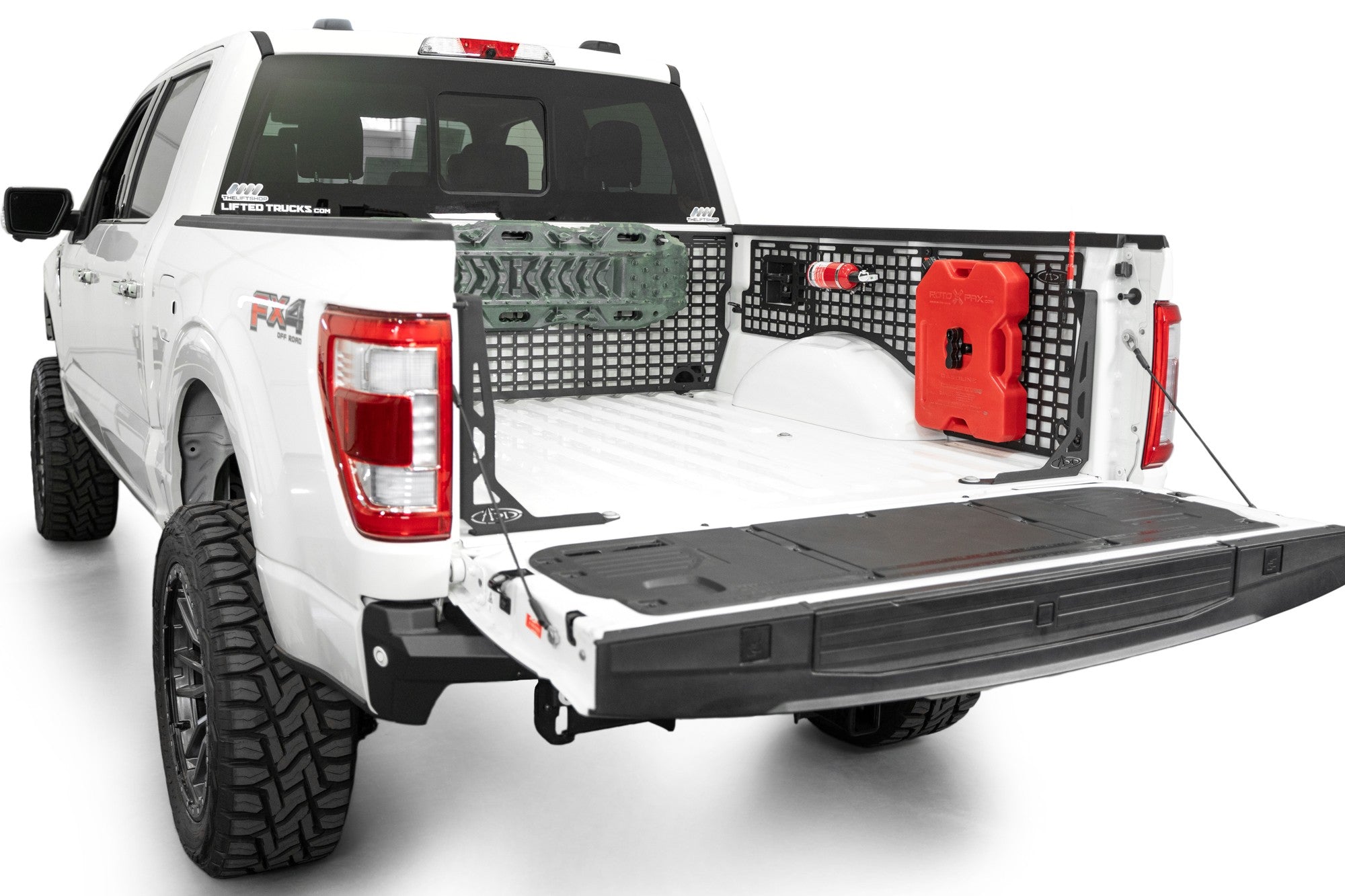 2021+ Ford F-150, F-150 Raptor 66 Inch Bed Bed Side Molle Passenger Side Center Only In Hammer Black Addictive Desert Designs