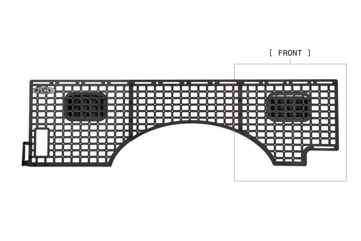 2023+ Ford Super Duty F-250 F-350 81.6 Inch Bed Bed Side Molle Passenger Side In Hammer Black Addictive Desert Designs