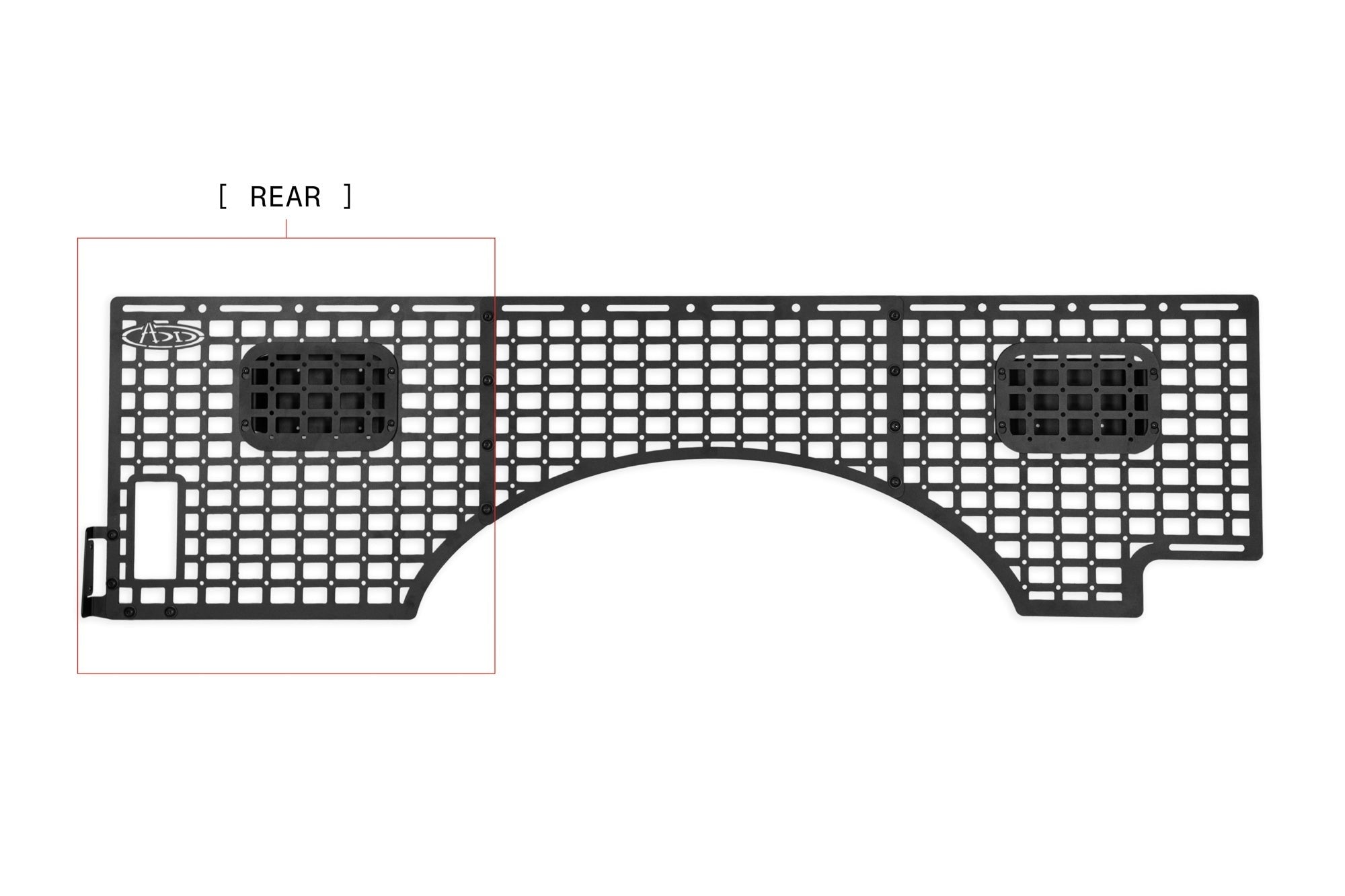2023+ Ford Super Duty F-250 F-350 81.6 Inch Bed Bed Side Molle Passenger Side In Hammer Black Addictive Desert Designs