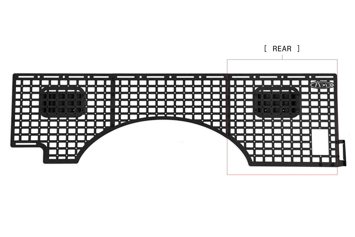 2023+ Ford Super Duty F-250 F-350 81.6 Inch Bed Bed Side Molle Passenger Side In Hammer Black Addictive Desert Designs